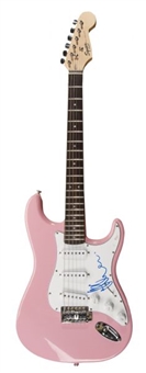 Rihanna Signed Pink Fender Squier Guitar